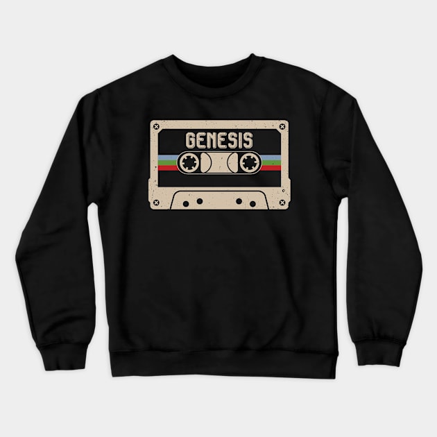 Personalized Genesis Name Birthday Vintage Cassette Tape Crewneck Sweatshirt by Horton Cyborgrobot